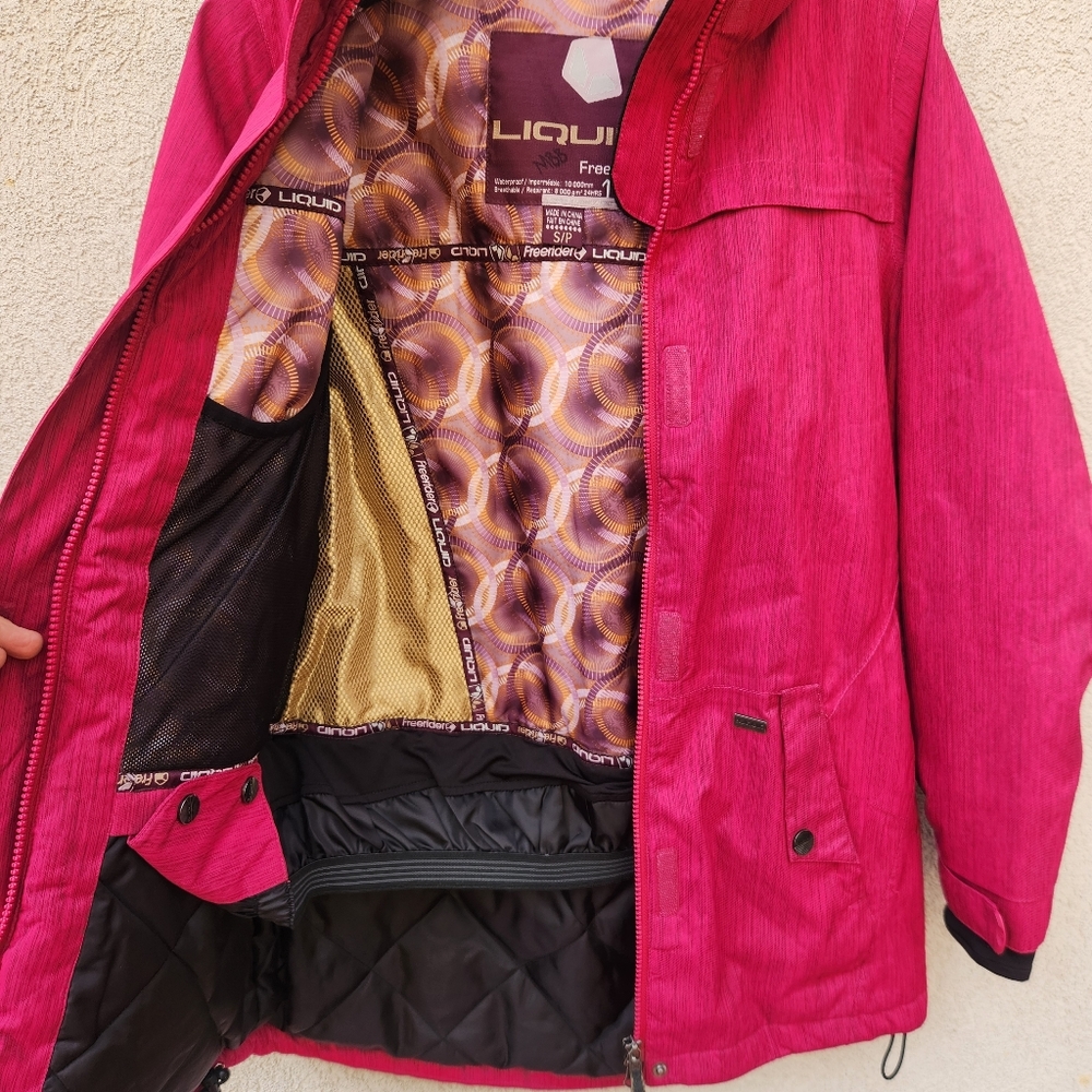 LIQUID Women's Freerider Jacket Small Red 10K Waterproof Outdoors Hood Ski - Picture 9 of 16